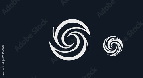 Abstract swirling vortex design element.