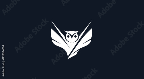 Majestic Owl in Flight Wings Spread Wide Sharp Vision.