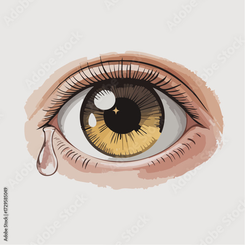 golden melancholy soft pencil portrait warm-gold pooling eyes single star-shaped tear gentle sadness emotive character ideal for editorial portraits stickers and empathy-focused campaigns