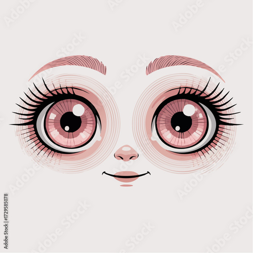 rose quartz hopeful delicate graphite portrait rose-pink irises concentric glow hope and optimism for greeting cards stickers and uplifting editorial use