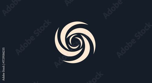 Abstract swirling vortex design element.