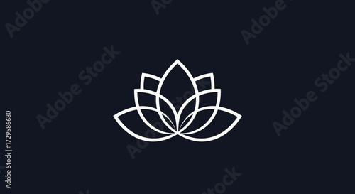 Elegant Lotus Flower Design Minimalist Floral Symbol Spiritual Symbolism Simple Lotus Image Abstract Lotus Art.