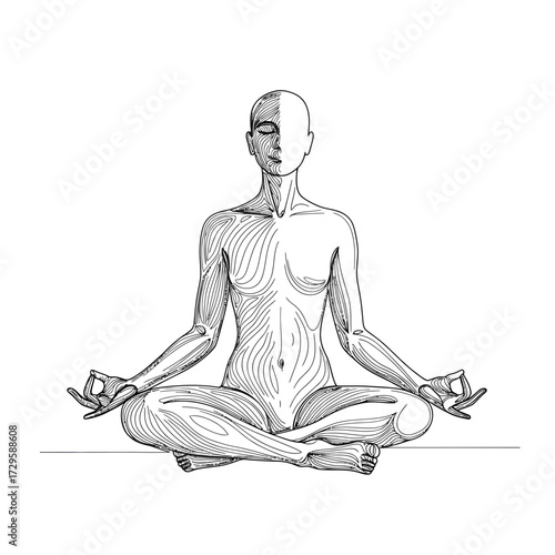 Meditating in Padmasana Pose