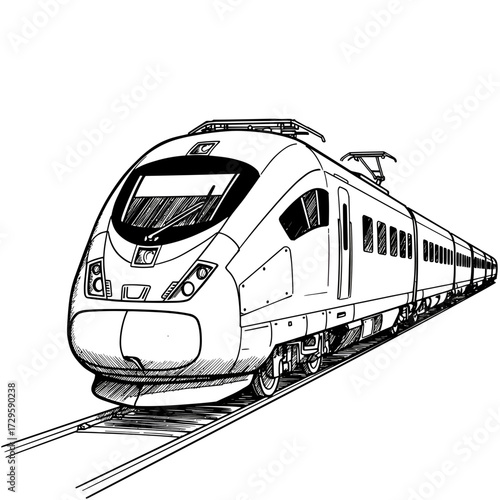 Modern High-Speed Train