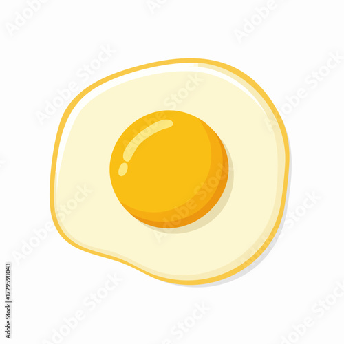 Vector illustration of a raw egg on a white background