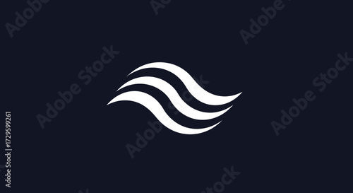 Abstract Wave Design: A Symbol of Flow and Connectivity.