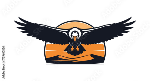 Majestic condor flying forward with wings spread wide.