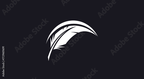 Elegant white feather symbol representing writing and freedom.