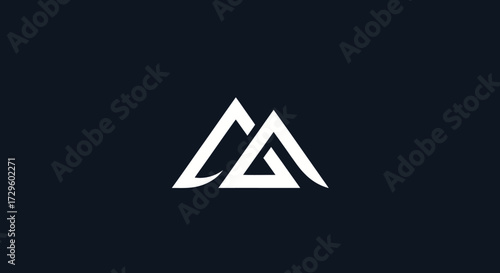 Free Download Abstract logo design with overlapping triangles. - GFXLoad
