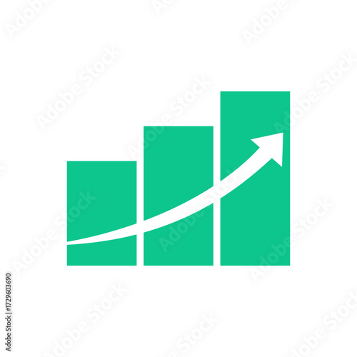 Stock Market Bar Chart Growth Profit Icon