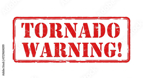Tornado Warning Stamp Be Prepared for Severe Weather Alerts and Safety Measures
