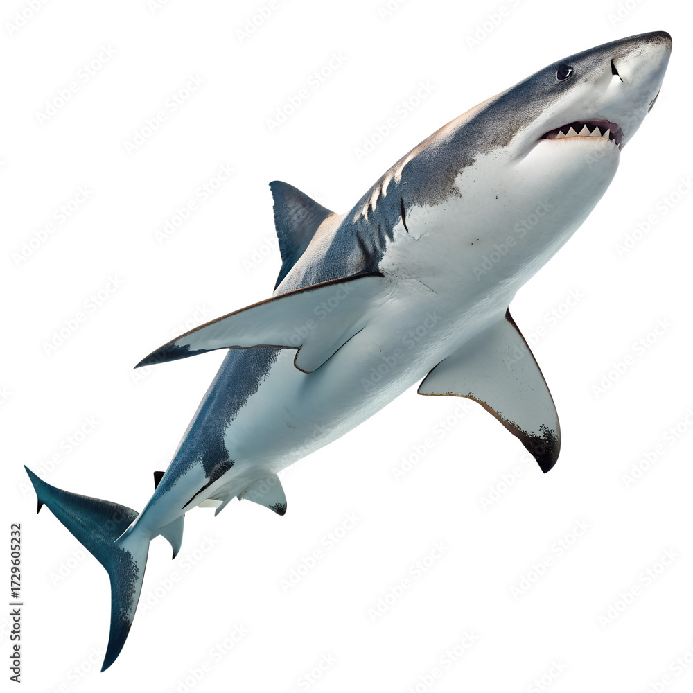 Fototapeta premium Shark isolated on white background