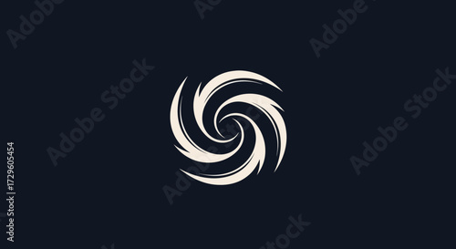 Abstract Swirl Logo Design with Dynamic Energy and Movement.