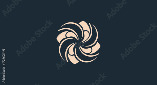 Abstract swirling pattern design element.