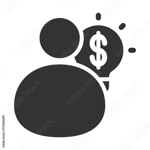 Entrepreneurship Icon Glyph Style. Vector Illustration Design