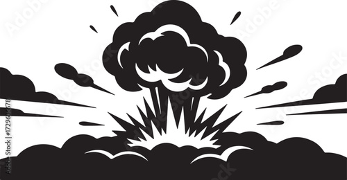 Cartoon Explosion Effect Isolated on Transparent Background Boom Blast Damage