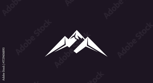 Abstract Mountain Peak Logo Design.