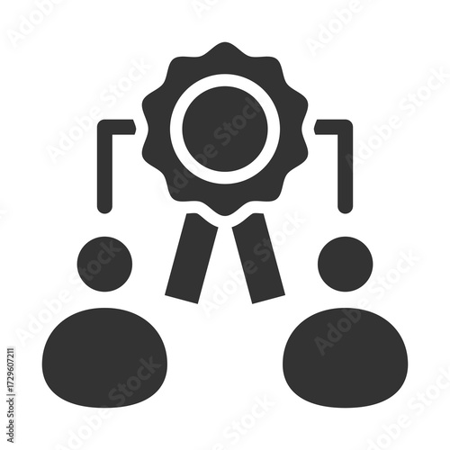 Competition Icon Glyph Style. Vector Illustration Design
