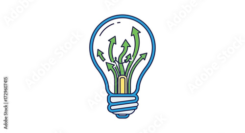 Illuminating perspectives: an illustrative lightbulb visualizing multiple directions of innovative