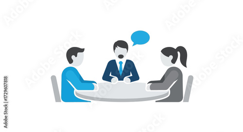 Team collaboration visualized: Business professionals discussing strategy and ideas effectively