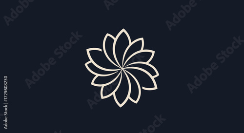 Elegant floral design with intricate petals radiating outwards creating a captivating visual.
