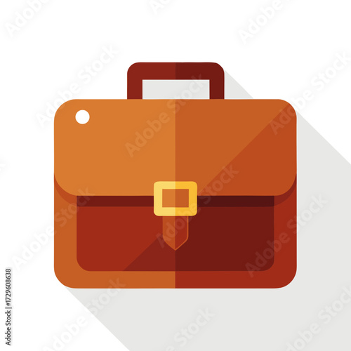 Professional brown briefcase with handle, perfect for business documents and modern career style, an essential accessory for the ambitious executive