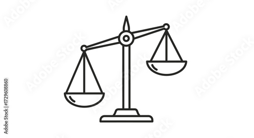 Balance scales with unequal weights symbolizing disparity and inequality concept represented by
