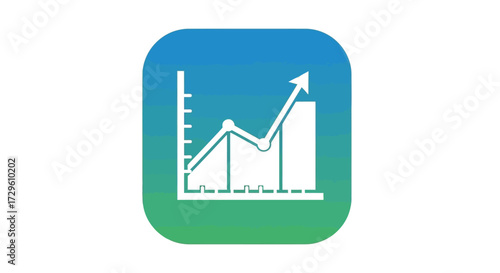 Gradient financial growth icon exhibiting economic expansion and strategic development