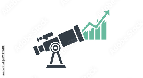 Strategic foresight and planning for business success with a telescope analogy