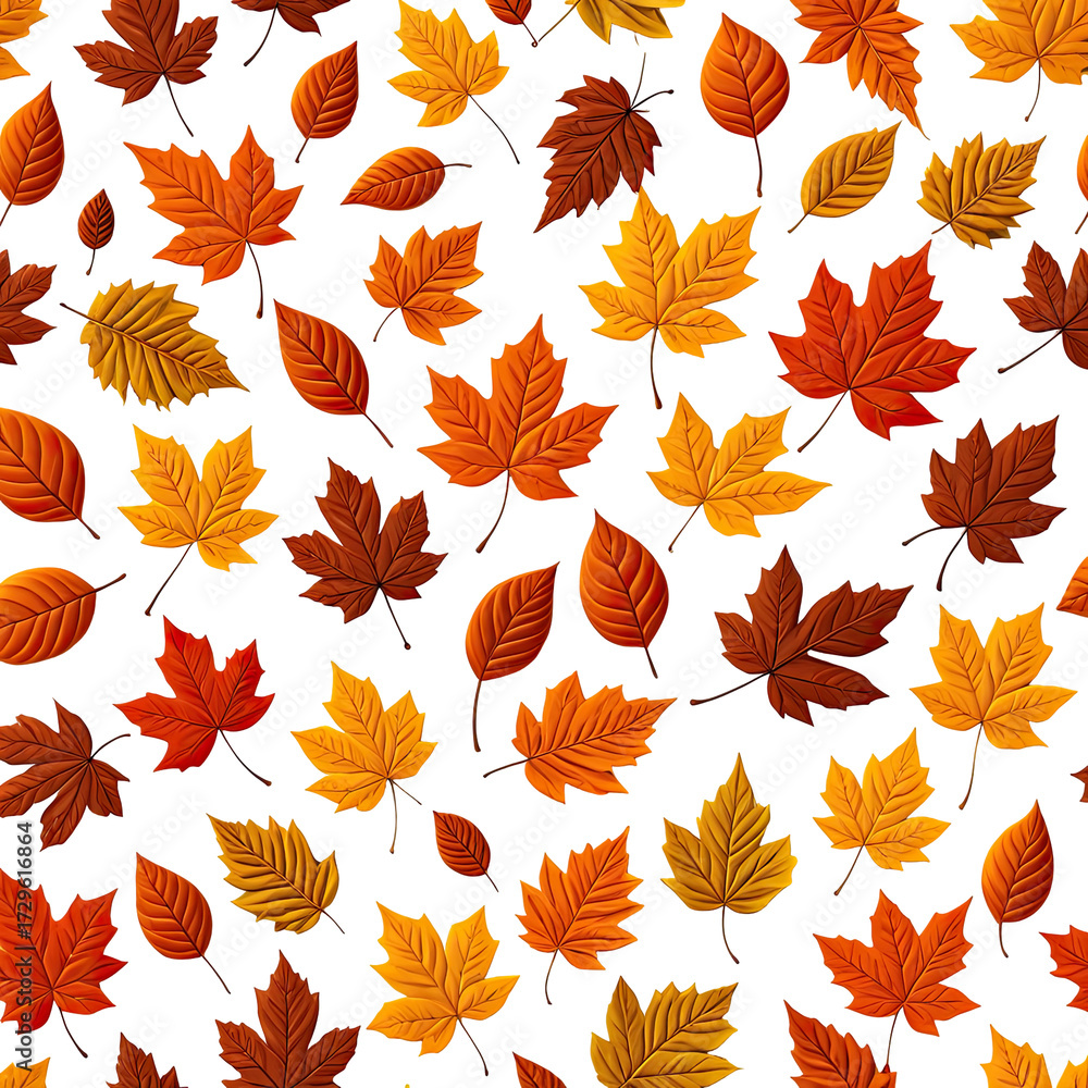 Fototapeta premium Colorful autumn leaves scattered on black background. Fall season imagery