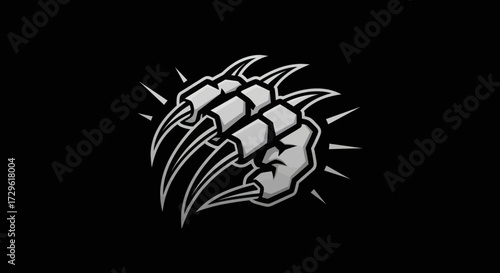 Powerful animal claws fierce grip sharp talons predatory design aggressive stance wild nature.