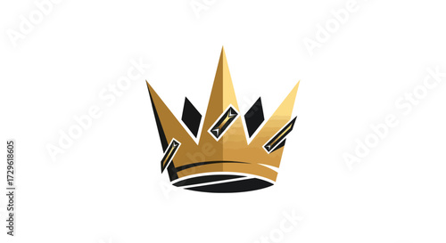 Golden royal crown symbol of power and authority.