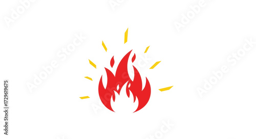 Vibrant Flame Illustration: A Symbol of Energy and Passion.