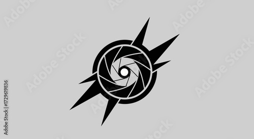 Abstract image of a camera lens focused on the central subject with a powerful and dynamic design showcasing a sharp and clear focal point perfect for a modern and creative aesthetic.