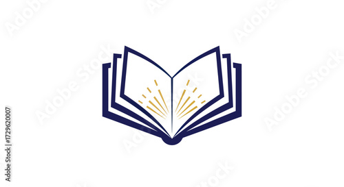 Open book radiating golden light symbolizing knowledge and wisdom.