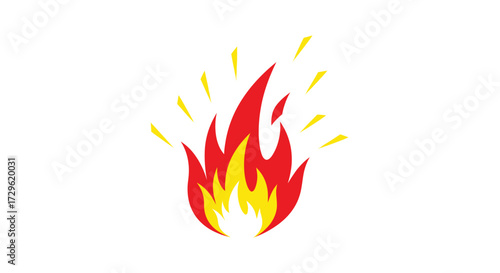 Vibrant Flame Illustration: A Symbol of Energy and Warmth.