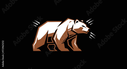 Majestic Brown Bear Standing Strong.