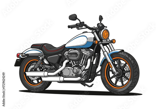 Custom cruiser motorcycle