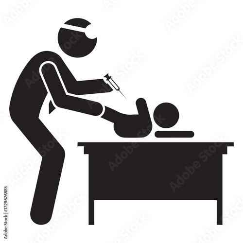 the baby is being injected