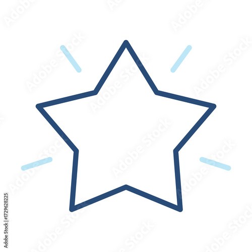 Favorite Icon Color Outline Style. Vector Illustration Design