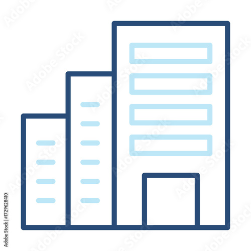 Enterprise Icon Color Outline Style. Vector Illustration Design