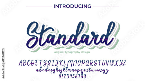 Standard - Elegant 3D Script Font with Handwritten Style for Modern Typography and Branding