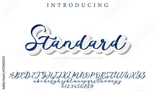 Standard - Elegant 3D Script Font with Handwritten Style for Modern Typography and Branding