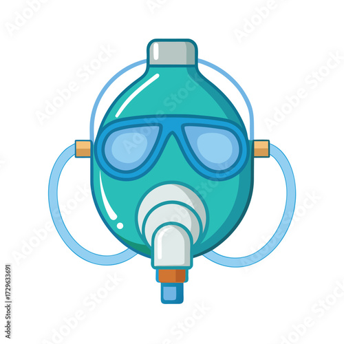 anesthesia mask on white background