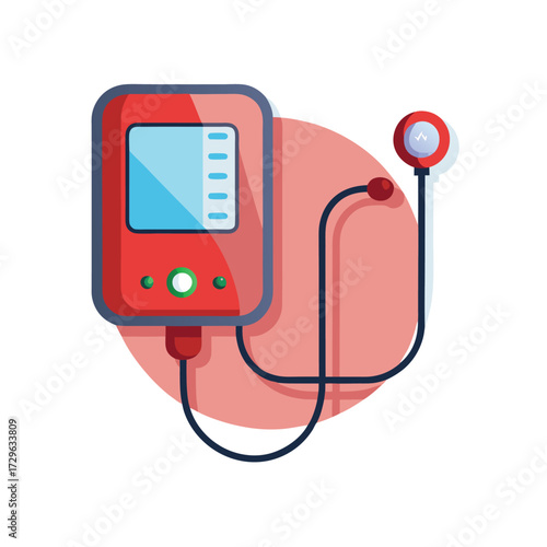 blood pressure monitor on white background
