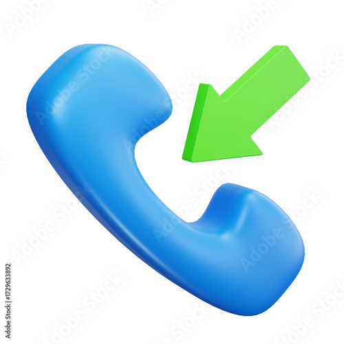3D Incoming Phone Call Accept Icon