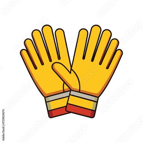 gloves on white background