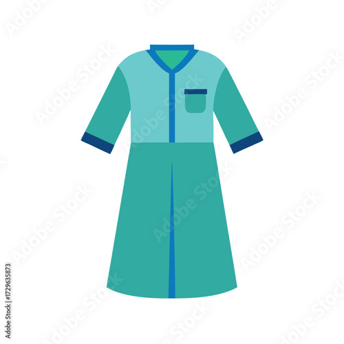 medical gown on white background