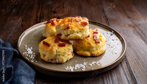 Mouthwatering Bacon And Cheddar Scones With Coarse Sea Salt