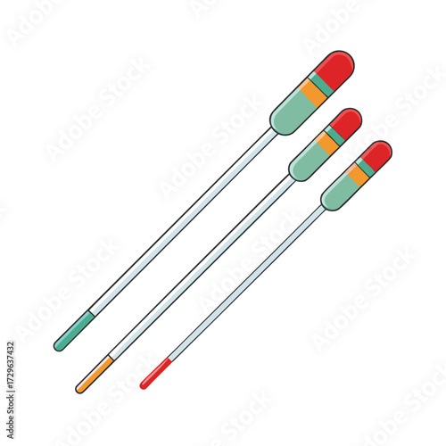 sterile swabs on white background